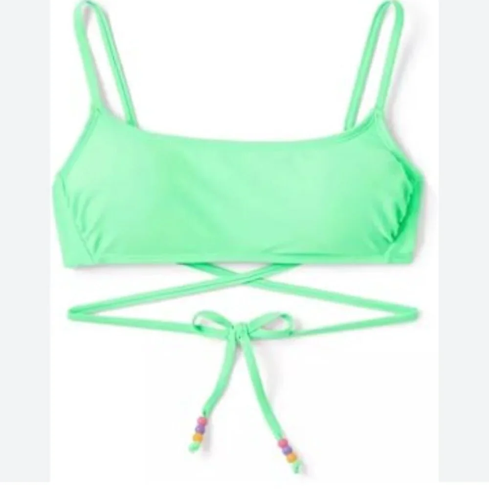 Wild Fable Women's Beaded Wrap Bralette Bikini Top Mint Green - Picture 1 of 3
